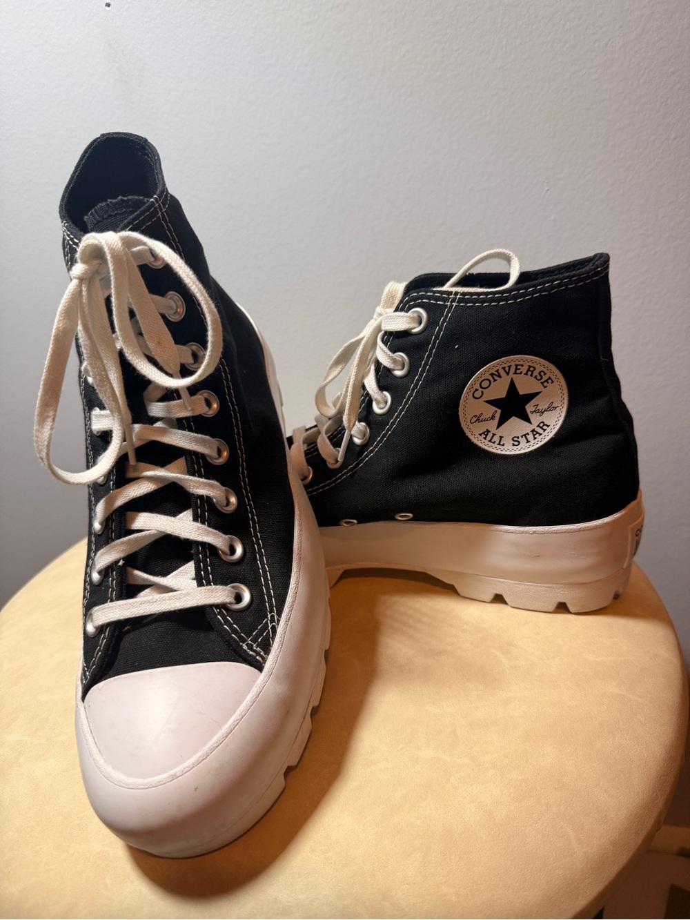 Converse Black Platform Chuck Taylor All Star High-Top Sneakers